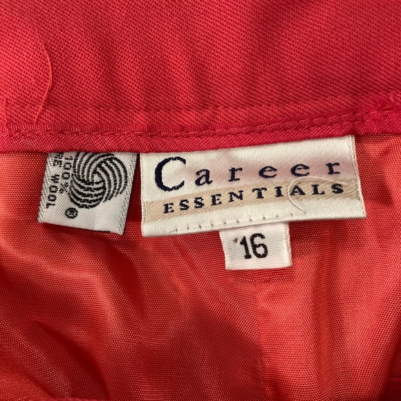 Career Essentials 100% wool pink high waist trousers - Picture 3 of 3